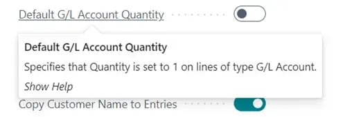 Een standaardhoeveelheid van 1 gebruiken voor rekeningen op documenten in Microsoft Dynamics 365 Business Central