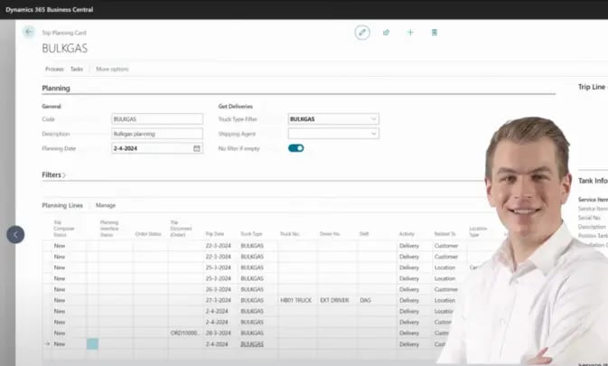 Rittenplanning in Microsoft Dynamics 365 Business Cental met FuelVision365 van Logic Vision (1)